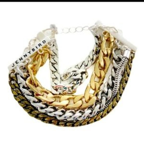 Jenny Bird Austin Cuff Layered Chain Bracelet - Picture 13 of 16
